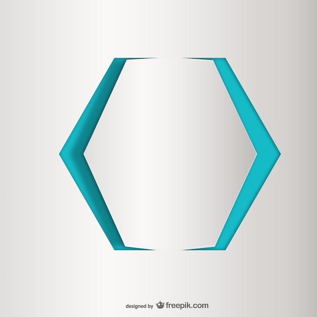 Free vector abstract hexagon