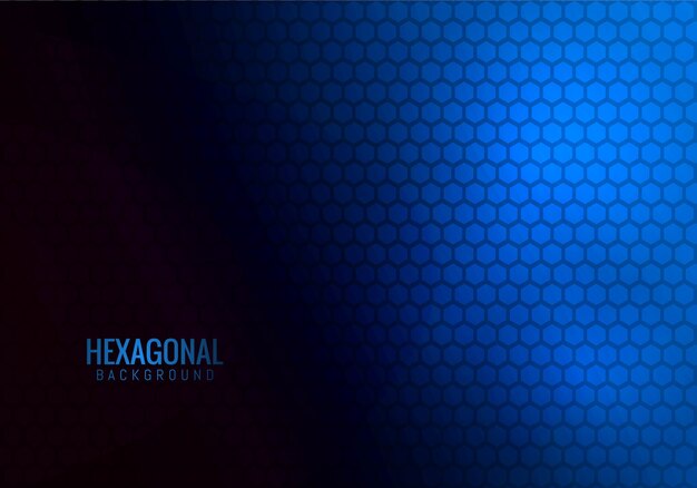 Abstract hexagonal technology blue