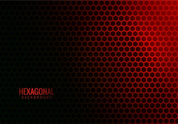 Free vector abstract hexagonal technology red