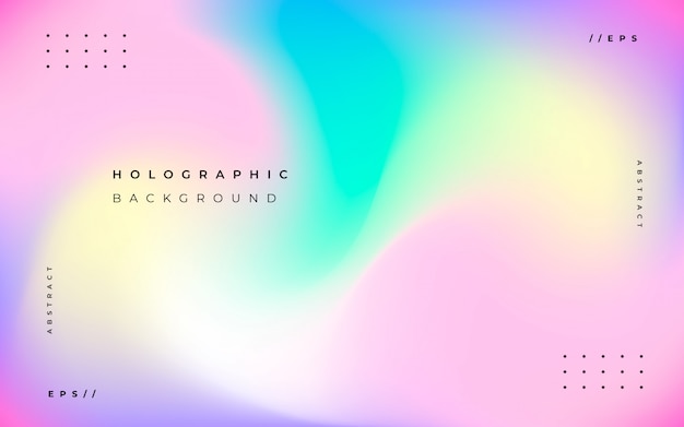 Free vector abstract holographic background