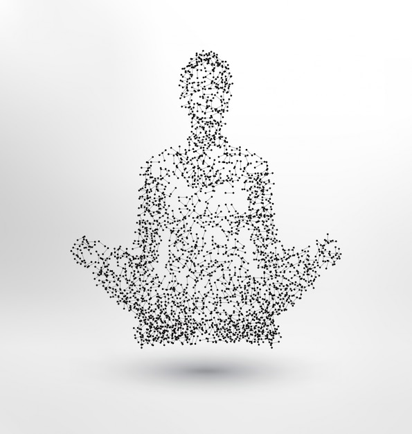 Free vector abstract human meditating