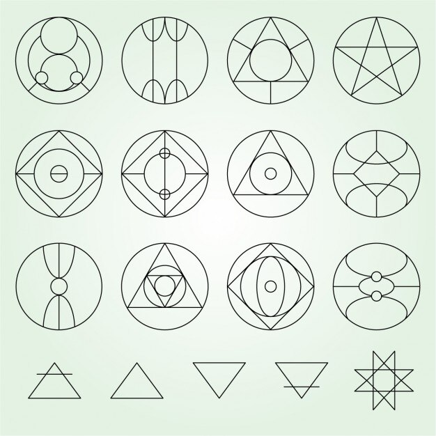 Free Vector abstract icons collection