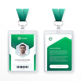Abstract id card template