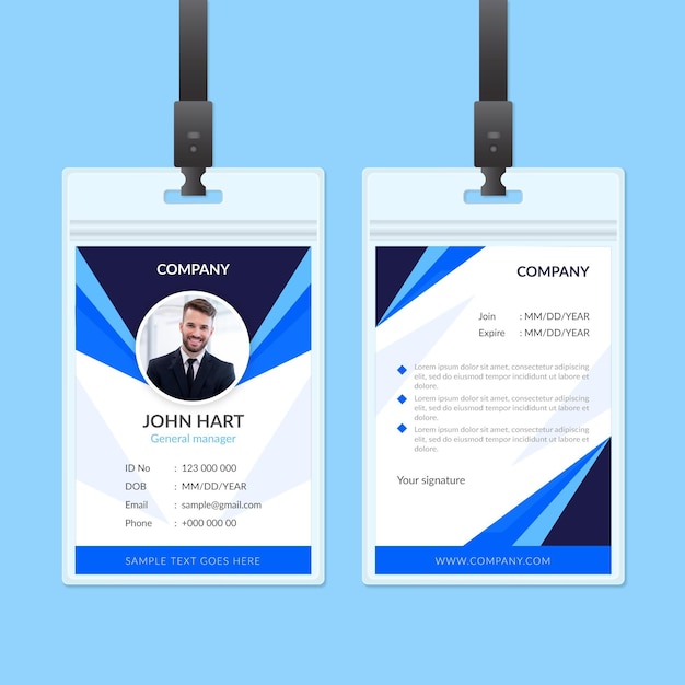 Abstract id cards design