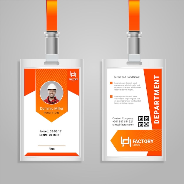 Free vector abstract id cards template