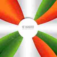 Free vector abstract india independence day celebration on 15 august background