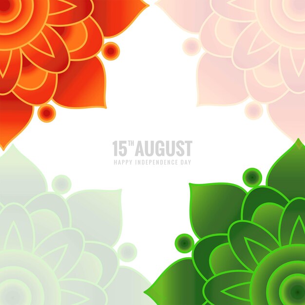 Абстрактное празднование дня независимости индии на фоне мандалы
