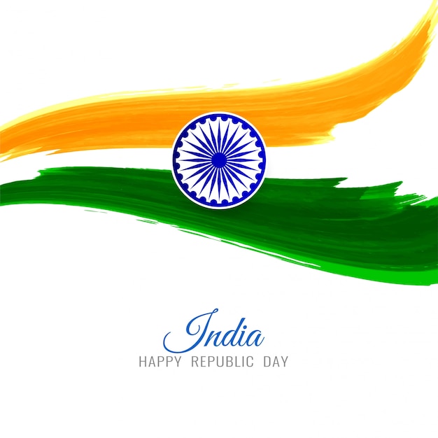 Abstract Indian Flag theme tricolor background