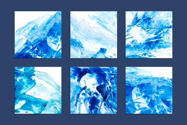 Abstract indigo paintings