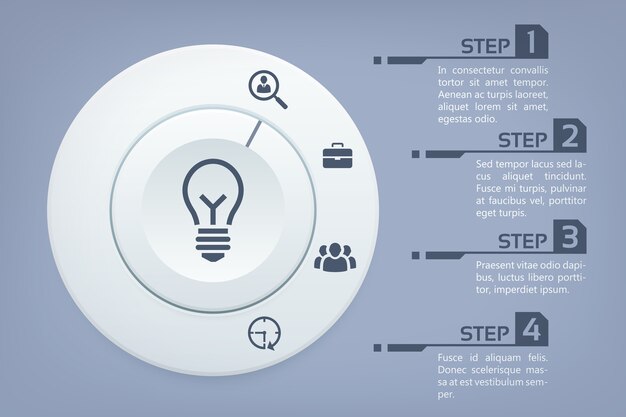 Abstract infographic template with four steps