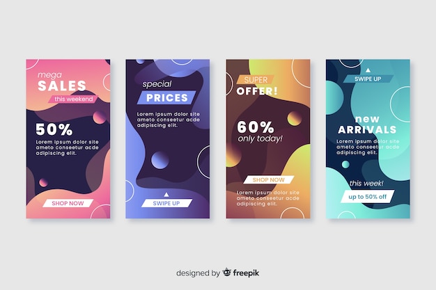 abstract instagram sale story collection