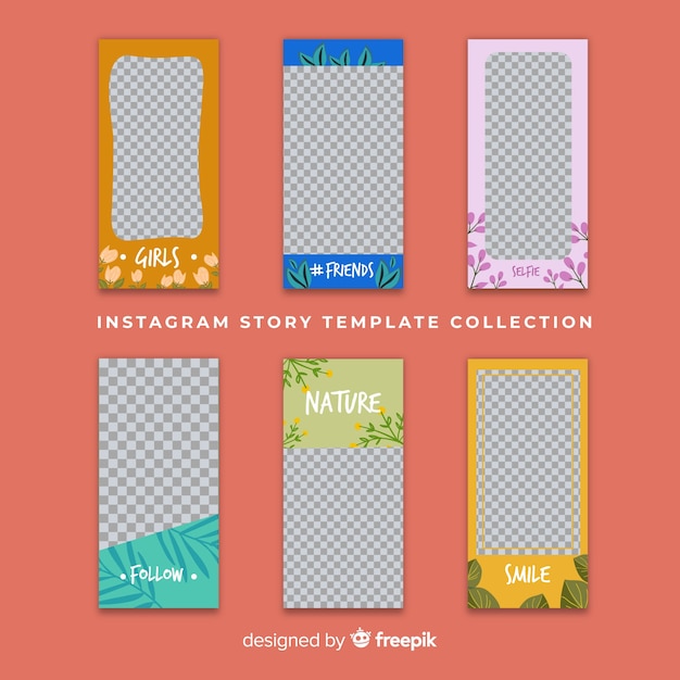 Collezione di storie di instagram astratti