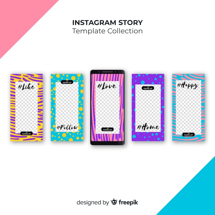 無料Vector abstract instagram storiesテンプレートコレクション