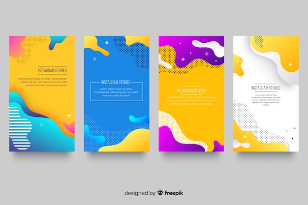 Free vector abstract instagram stories template