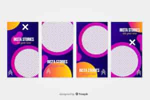 Free vector abstract instagram stories template