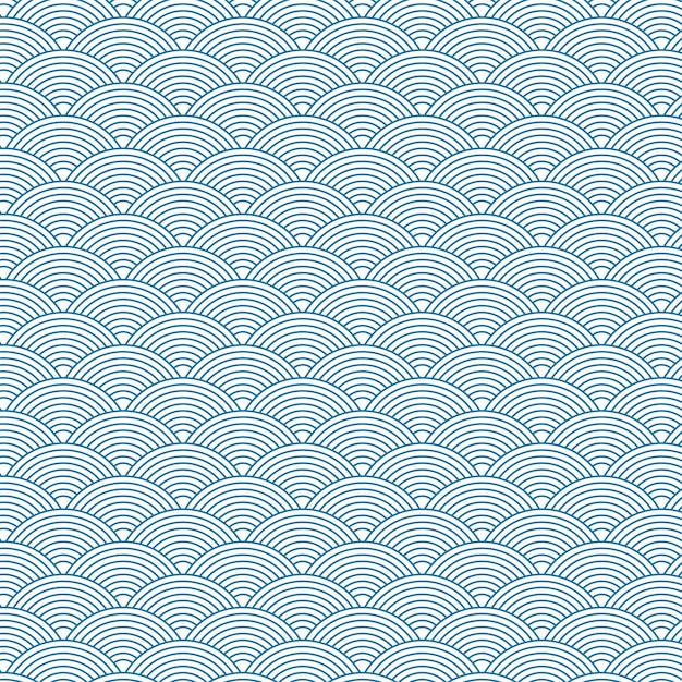 Abstract Japanese wave pattern design