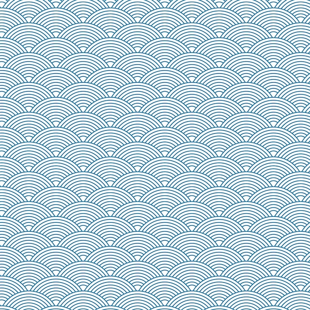 抽象的な日本の波のパターンのデザイン