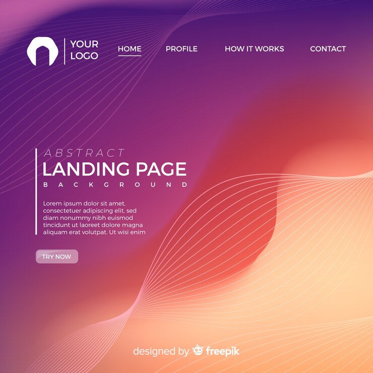 Free Vector abstract landing page background