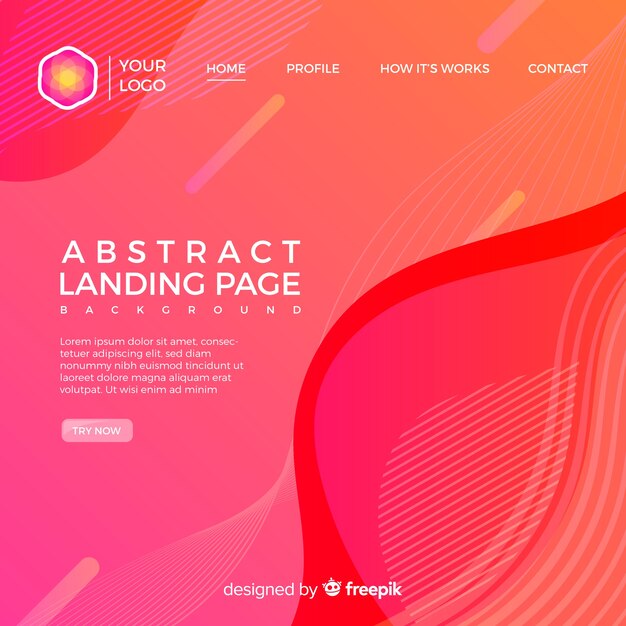 Abstract landing page background