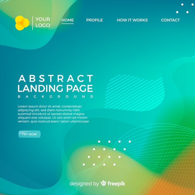 無料ベクター 抽象的なランディングページの背景