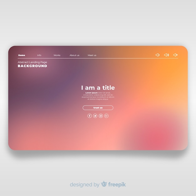 Abstract landing page background