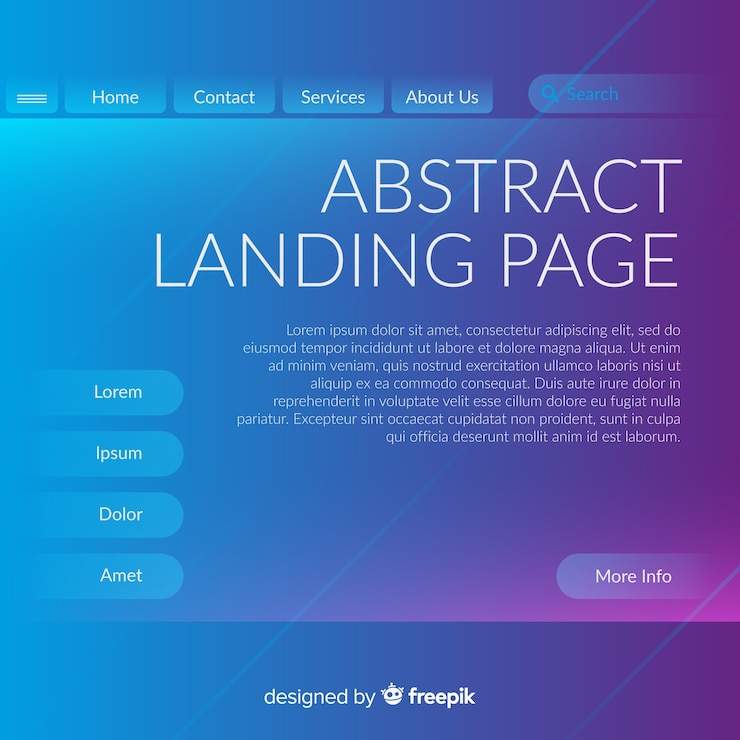 Free Vector abstract landing page background