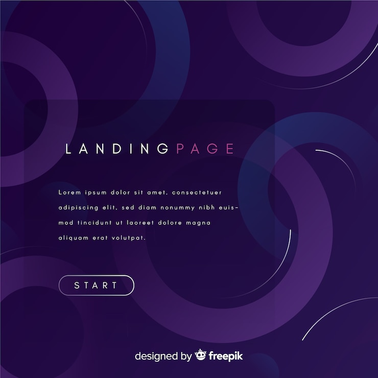 Free Vector abstract landing page background