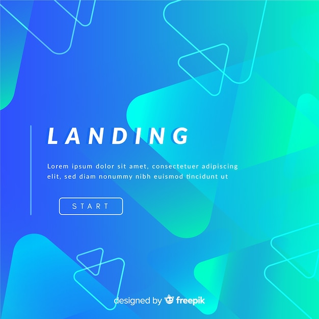無料ベクター 抽象的なランディングページの背景