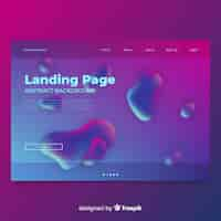 Free vector abstract landing page background