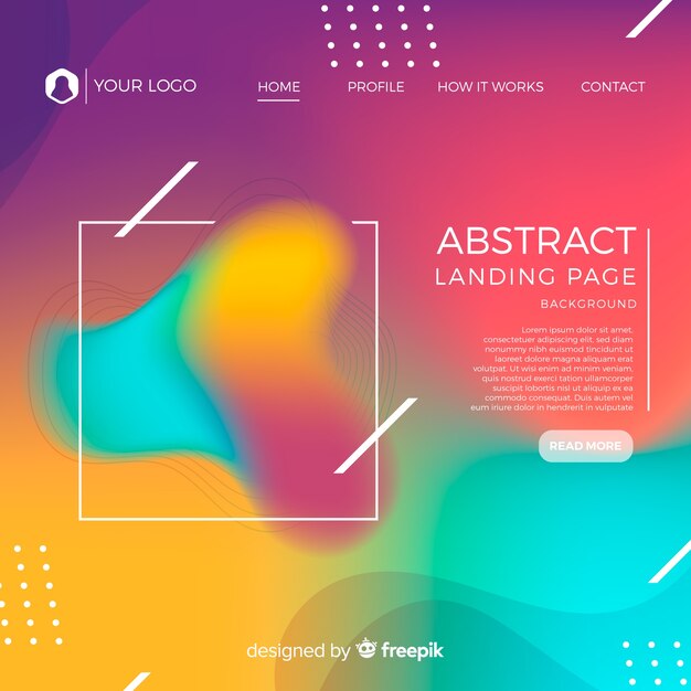 Abstract landing page background