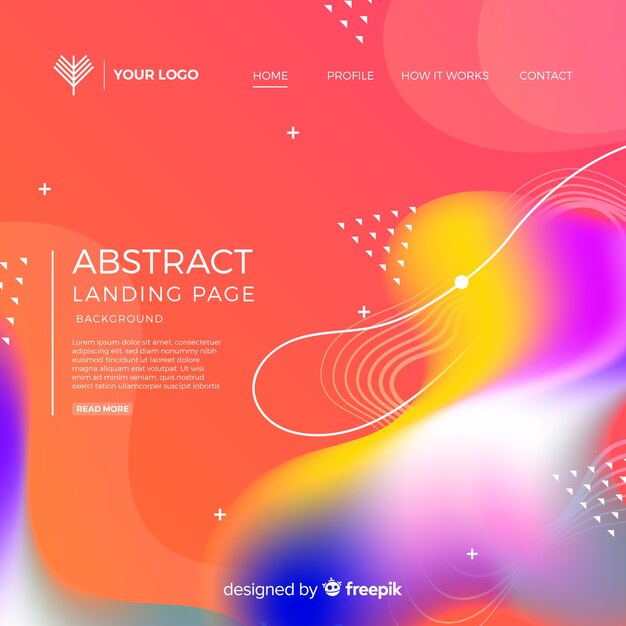 Abstract landing page background