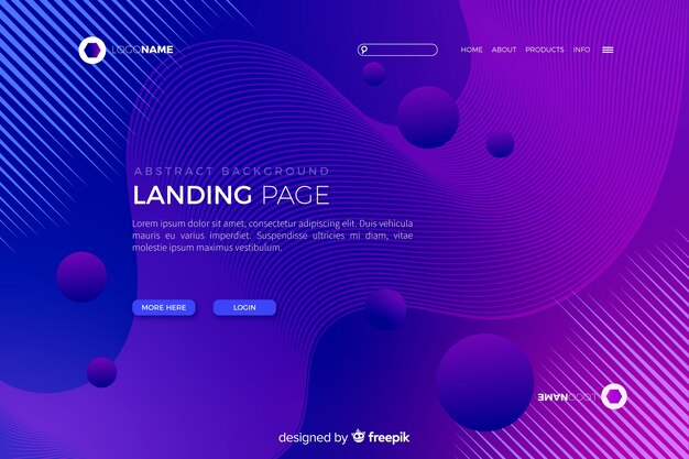 Abstract landing page template 