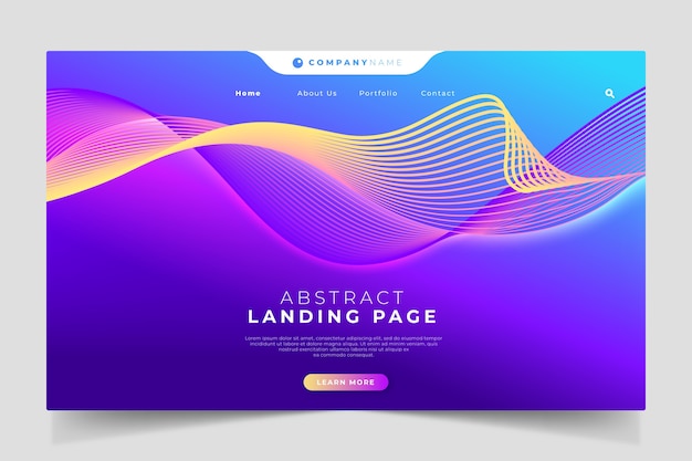 Free vector abstract landing page template