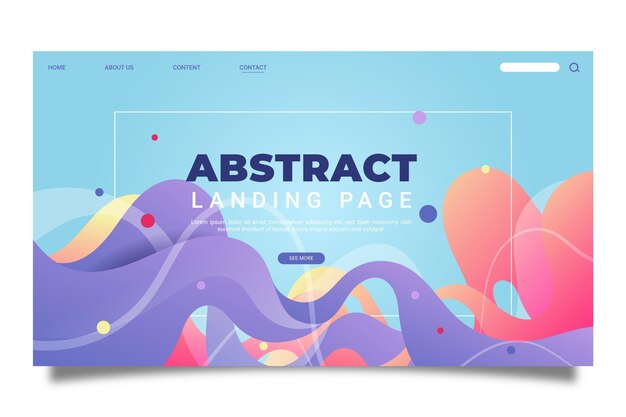 Abstract landing page template