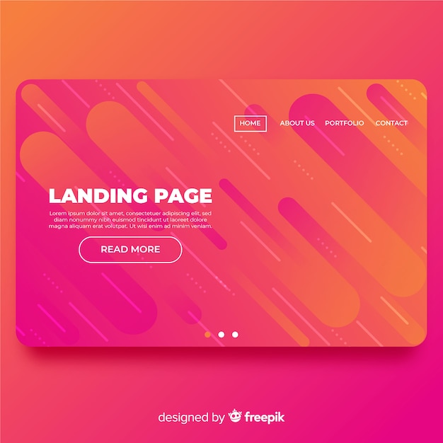 Abstract landing page template