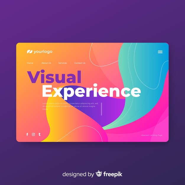 Abstract landing page template