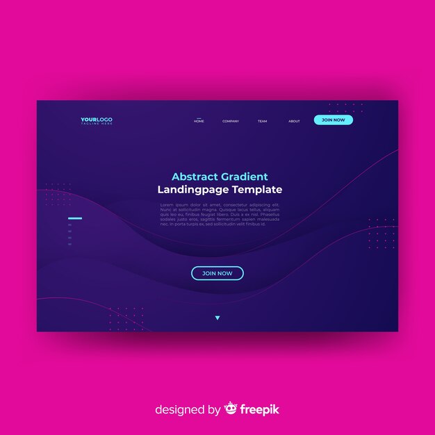 abstract landing page template