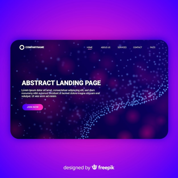 Free vector abstract landing page template