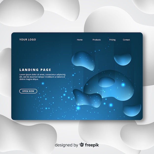 Free vector abstract landing page