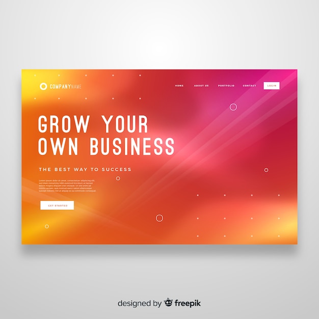 Free vector abstract landing page