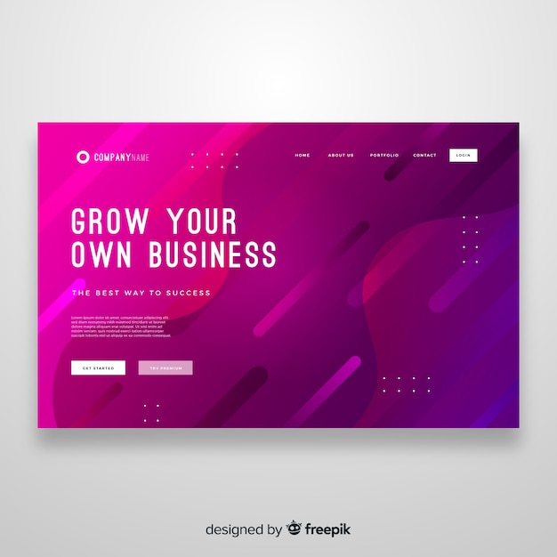 Free vector abstract landing page