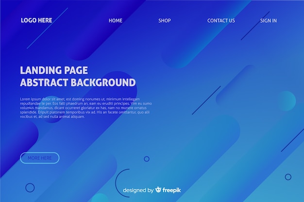 Abstract landing page