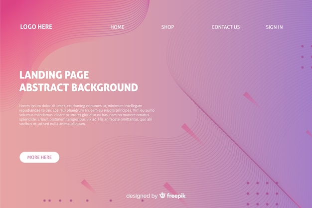 Abstract landing page