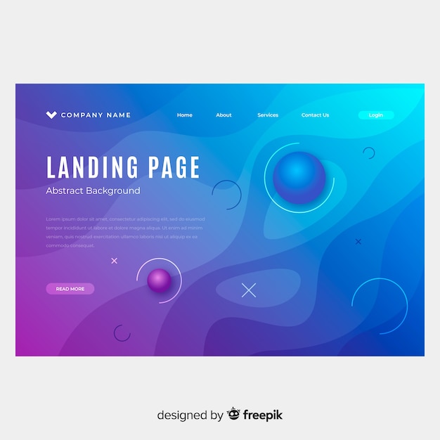 Abstract landing page