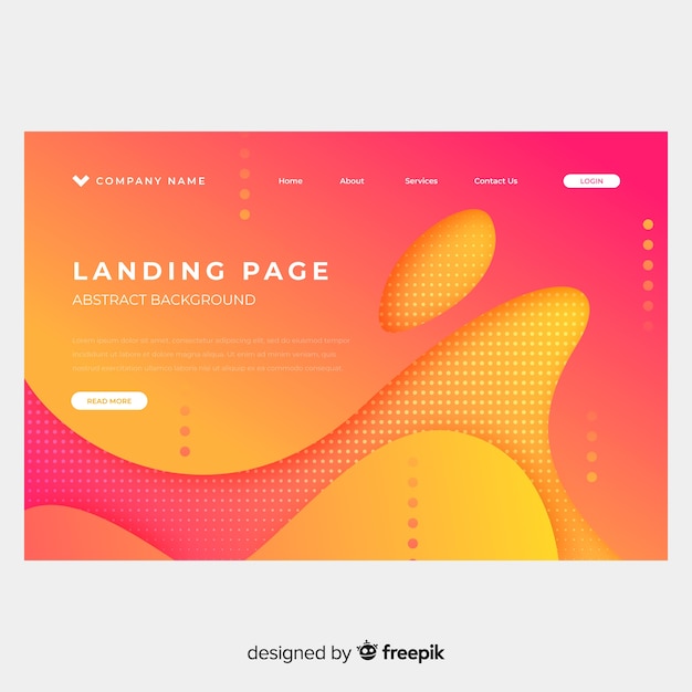 Free vector abstract landing page