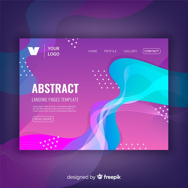 Free vector abstract landing page
