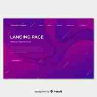 Free vector abstract landing page