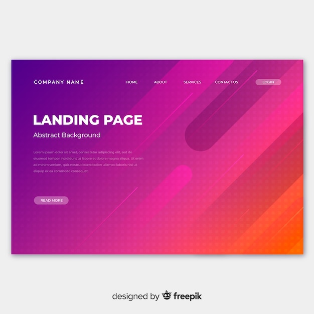 Free vector abstract landing page