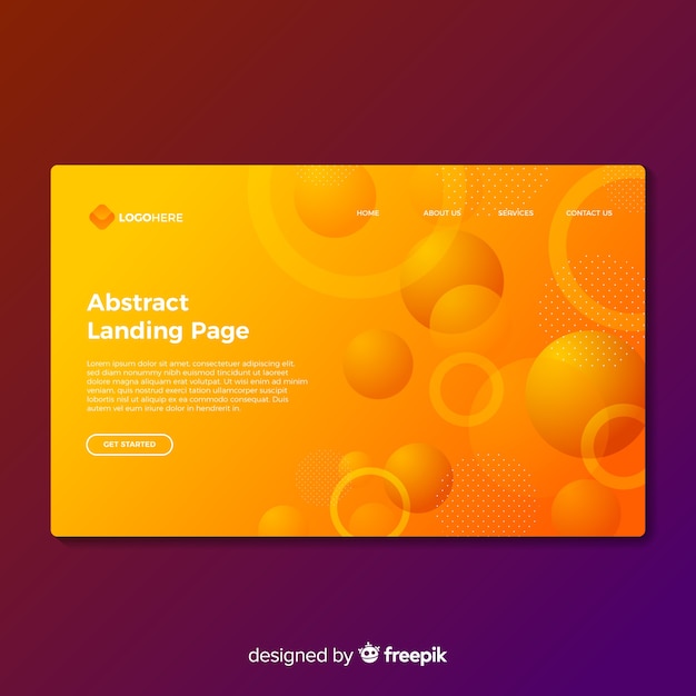 Abstract landing page