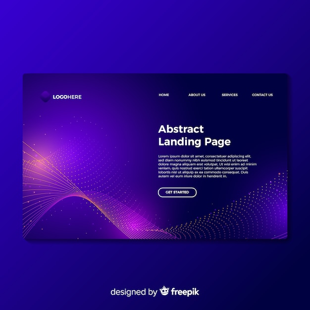 Abstract landing page